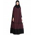 Two pieces designer Irani kaftan- Black-Wine Two pieces designer Irani kaftan- Black-Wine